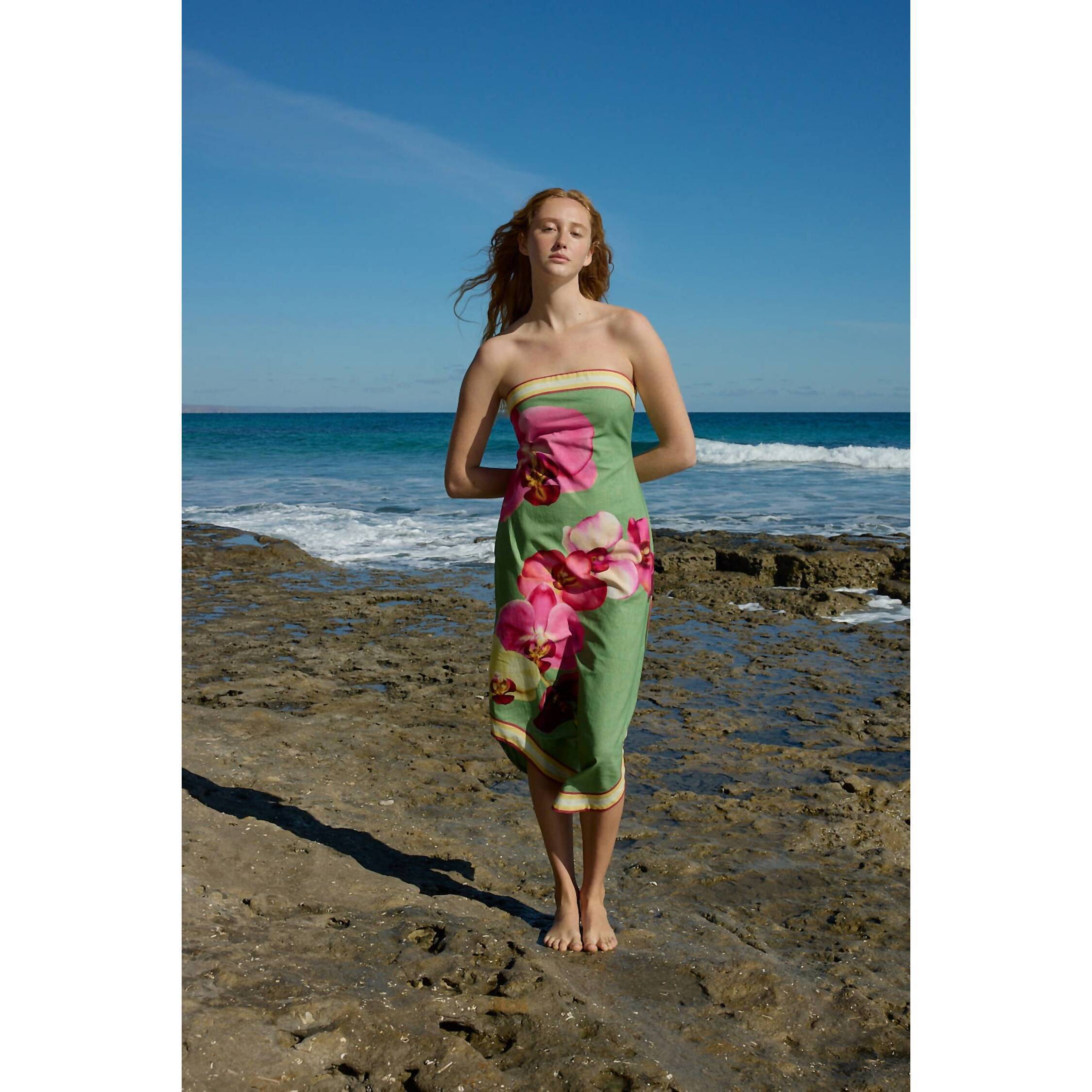 New Aston Studio Maeve Midi Dress In Meadow Phalae